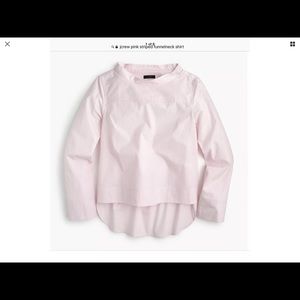 JCrew Pink Striped Funnelneck Top Tunic Sz 18 tall